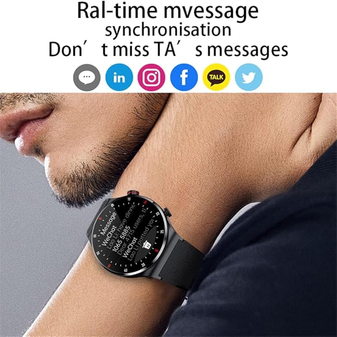 FILIEKEU Bluetooth Calls Smart Watch Men Women Heart Rate Sleep Monitor Steps IP67 Waterproof Sport Fitness Tracker 1.3''Touch Screen Fasion Black Stainless Steel Smart Watches for Android iOS