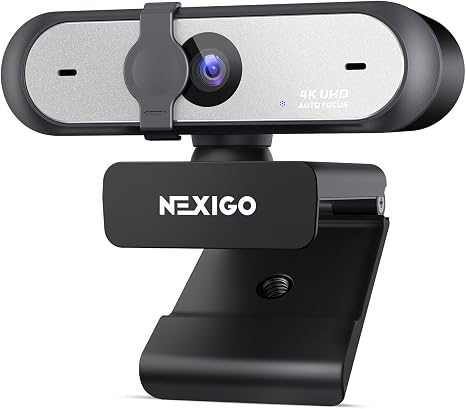 NexiGo N660P Pro 4K Webcam with Distortion-Free Lens, 1080p 60 fps Autofocus USB Streaming Camera, 3DNR, Noise-Canceling Mics & Privacy Cover, Web Cam for Gaming/Live Streaming/PC/Mac/Switch 2, Black - Image 5