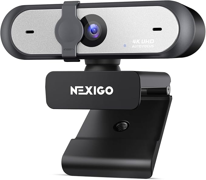 NexiGo N660P Pro 4K Webcam with Distortion-Free Lens, 1080p 60 fps Autofocus USB Streaming Camera, 3DNR, Noise-Canceling Mics & Privacy Cover, Web Cam for Gaming/Live Streaming/PC/Mac/Switch 2, Black - Image 8