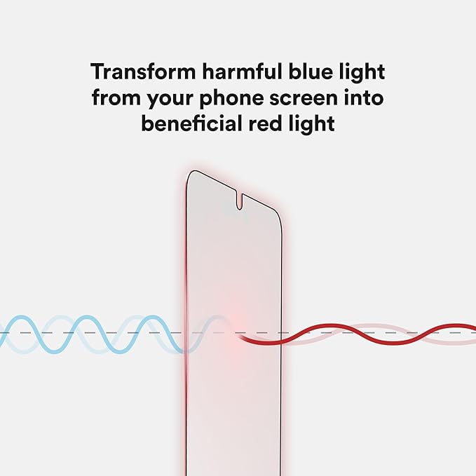 BodyGuardz Red Light Converter Screen Protector – Passive Red Light Therapy for Face - Promotes Better Sleep, Healthier Skin, Reduced Eye Strain – 9H Tempered Glass, Easy Install (Galaxy S26)