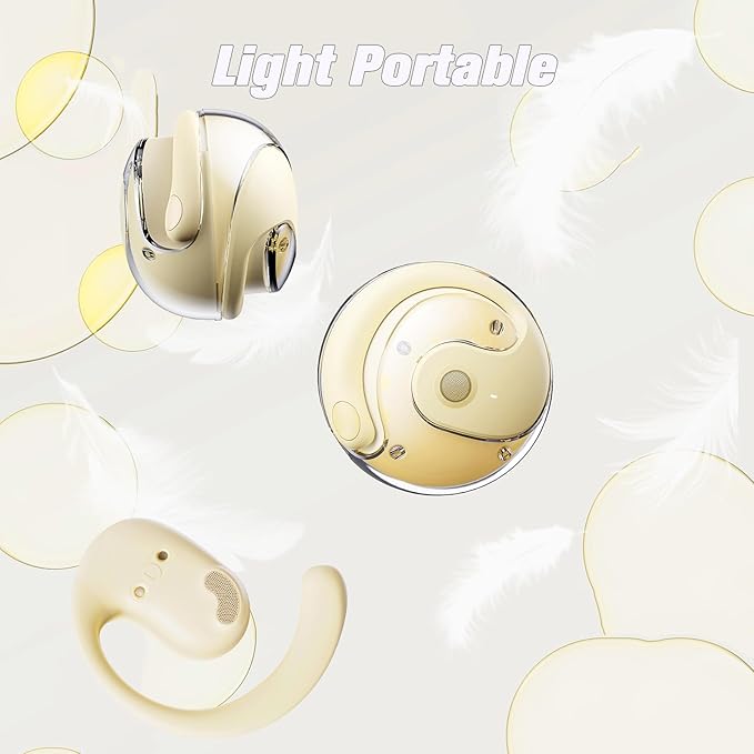Over The Ear Earbuds Open Ear Buds Headphones Over Ear Air Bone Conduction Earbuds Earphones Bone Conducting Air Bone Conduction Headphones Bluetooth Over-Ear Skin Tone