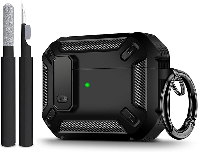 Compatible with Airpods Pro 3 Case(2025),for Airpods Pro 3rd Generation Cases Cover with Keychain Cleaner Kit Soft Silicone Shockproof Cover for Women Men