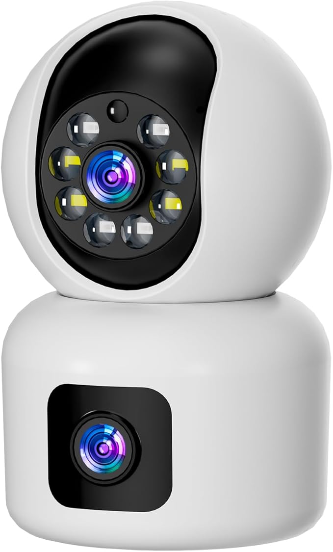 Hawkray 360° Dual Lens Smart Security Camera,2K HD Camera,Support 2.4G/5G,Dual-Band WiFi,Color Night Vision,Motion Detection for Baby and Pet Monitoring,Support Cloud and SD Card Storage.