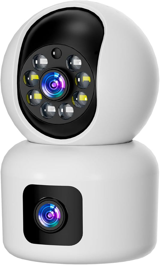 Hawkray 360° Dual Lens Smart Security Camera,2K HD Camera,Support 2.4G/5G,Dual-Band WiFi,Color Night Vision,Motion Detection for Baby and Pet Monitoring,Support Cloud and SD Card Storage.