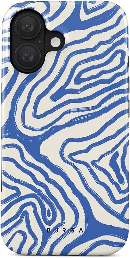 BURGA Phone Case for iPhone 16 - Cute, Trendy, Aesthetic, Pattern Phone Cover, Hard Shell Protection - fits Apple iPhone 16 Case for Women and Men