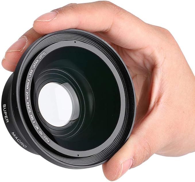 Cell Phone Camera Lens Attachment, Macro Lens 0.39X Super Wide Angle Lens with 37mm Phone Clip for DV Cameras Mobile Phones