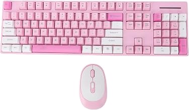 Tangxi Wireless Keyboard and Mouse Combo, 2.4GHz USB Receiver, Full Size Silent 104 Keys Ergonomic Keyboard and 4 Keys Mouse Set for Computer, Plug and Play (Type 1) - Image 1