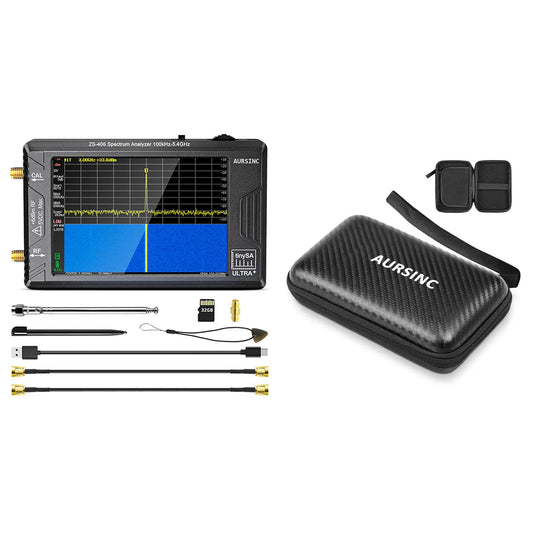 AURSINC TinySA Ultra+ ZS406 Spectrum Analyzer with Hard EVA Protective Case