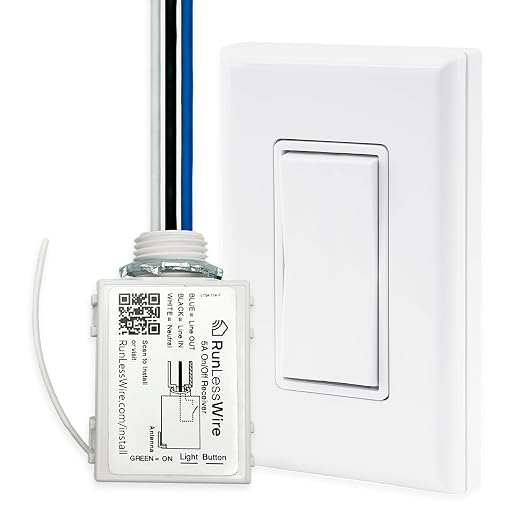 RunLessWire Single Battery-Free Wireless Light Switch Kit - White