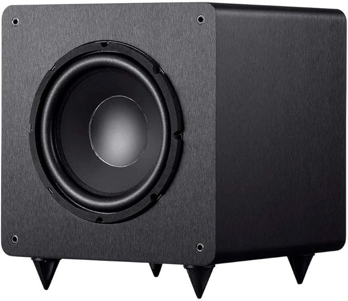 Monoprice SW-10 150 Watt RMS (300 Watt Peak) Powered Subwoofer 10in, Ported Design, Variable Phase Control, Variable Low Pass Filter, for Home Theater