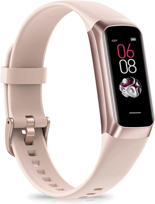 Fitness Tracker with 24/7 Heart Rate Blood Oxygen Sleep Monitor, 1.1" AMOLED Touch Screen Activity Tracker Smart Watches, IP68 Waterproof Step Counter Pedometer for Women Men