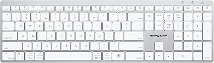 TECKNET Premium Bluetooth Keyboard for Mac, MacBook Pro/Air, iMac, White