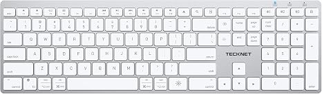 TECKNET Premium Bluetooth Keyboard for Mac, MacBook Pro/Air, iMac, White