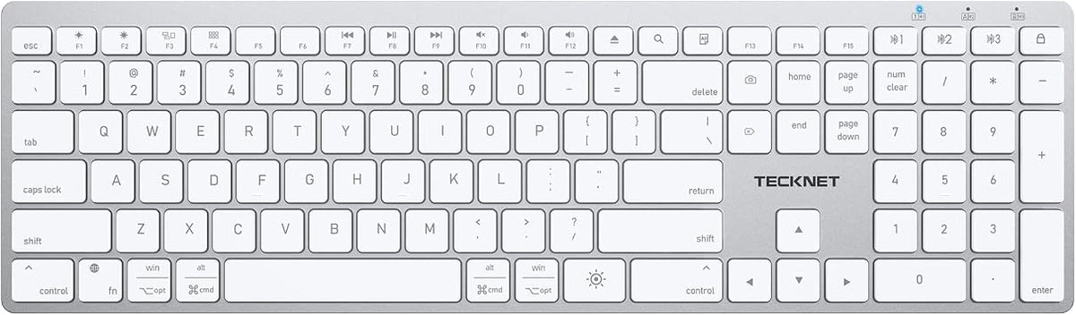 TECKNET Premium Bluetooth Keyboard for Mac, MacBook Pro/Air, iMac, White