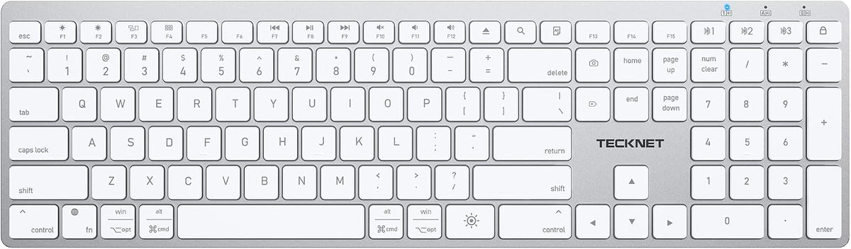 TECKNET Premium Bluetooth Keyboard for Mac, MacBook Pro/Air, iMac, White