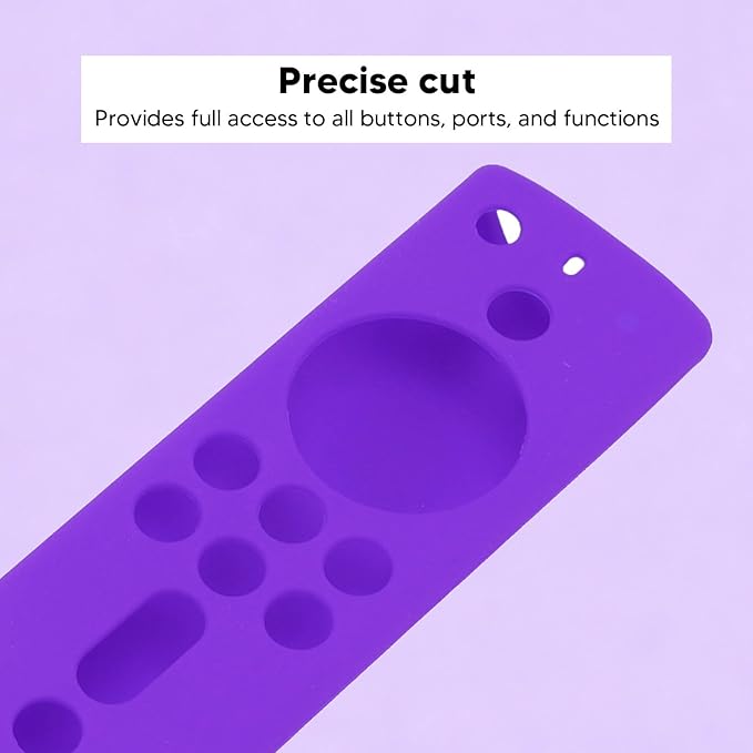 Fire Stick 4K 2018 Remote Cover Case for Alexa Voice Remote, Fire TV Shockproof Protective Silicone Case with Lanyard(Purple)