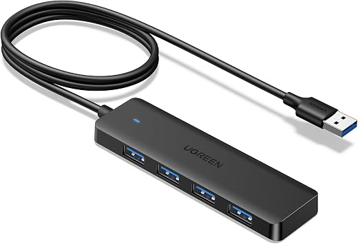 UGREEN USB 3.0 Hub, 4 Ports USB A Splitter Ultra-Slim USB Expander, 3.3 ft