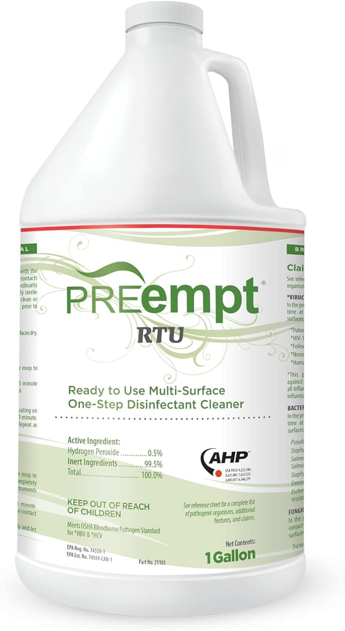 Ready to Use, 1 Gallon, One-Step Disinfectant Cleaner, Sanitizing, Germ Cleanser, Hospital Grade, Multi-Surface