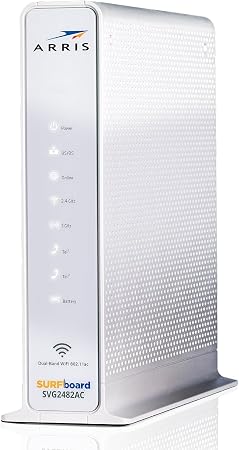 ARRIS SURFboard SVG2482AC DOCSIS 3.0 Cable Modem & AC2350 Wi-Fi Router , Comcast Xfinity Internet & Voice , Four 1 Gbps Ports , 2 Telephony Ports for Digital Voice , Up to 800 Mbps