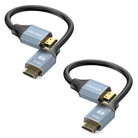 HDMI Cable 3FT 2-Pack, High Speed CL3 Rated Shielded HDMI 2.0 Cable Support 4K, 2K, Ethernet/ARC, 3D, HDCP 2.2 for KVM, Splitter, Switcher, Docking Station, Roku, Computer, Monitor,TV