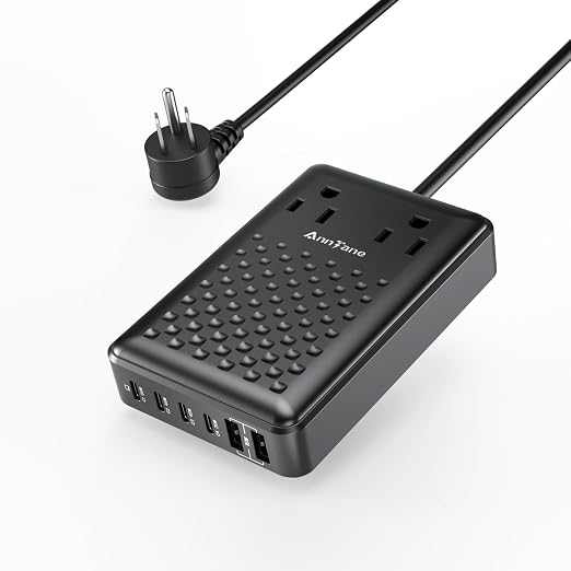 Charging Station 140W USB C Charger Block, Upgraded GaN III 8-in-1 Fast Charging Station Hub，PD 65W Laptop Charger Adapter Compatible with Compatible with MacBook Air/Pro,iPhone16/15,Galaxy S24 etc