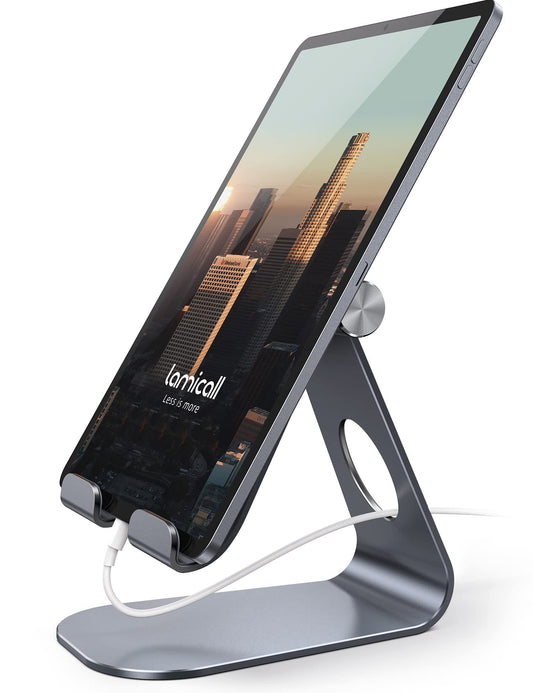 Lamicall iPad Stand Adjustable Tablet Holder, Sturdy Aluminum, Multi-Angle
