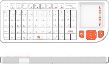 K809 Mini Wireless Keyboard with Touchpad, Easy Media Control - White - Image 1