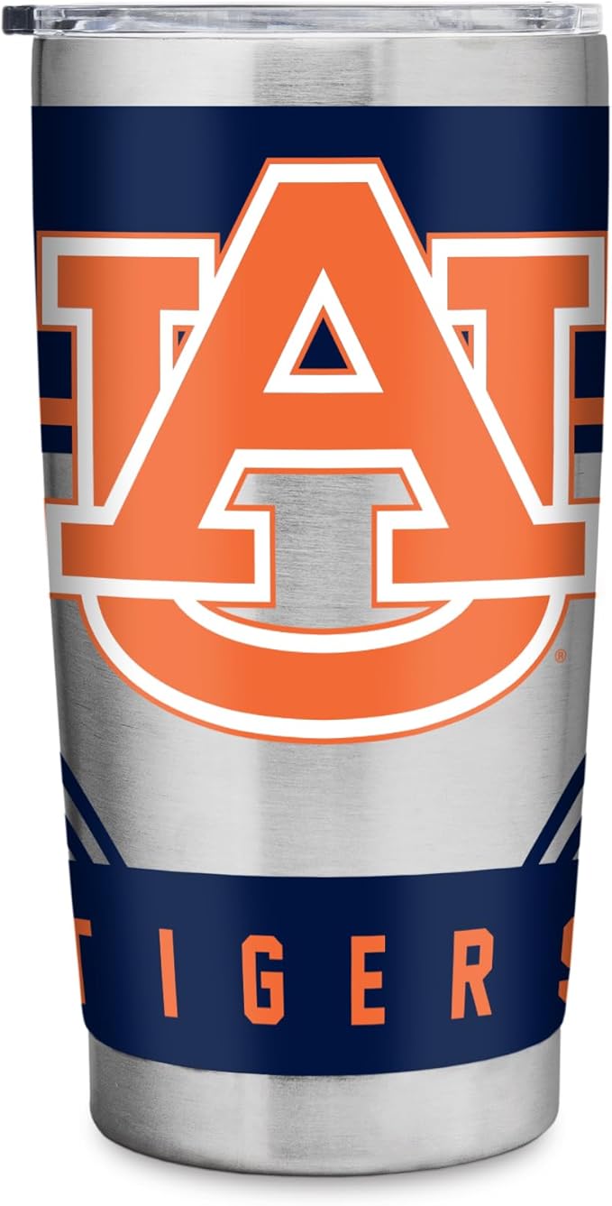 Rico Industries NCAA 20oz Stainless Steel Tumbler with Lid - Great For Coffee, Tea, Water or Cocktails