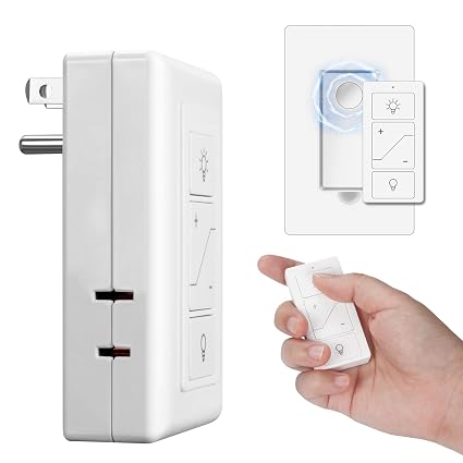 Smart Plug in Dimmer, 2.4GHz Wireless Dimmer Switch for Lamp
