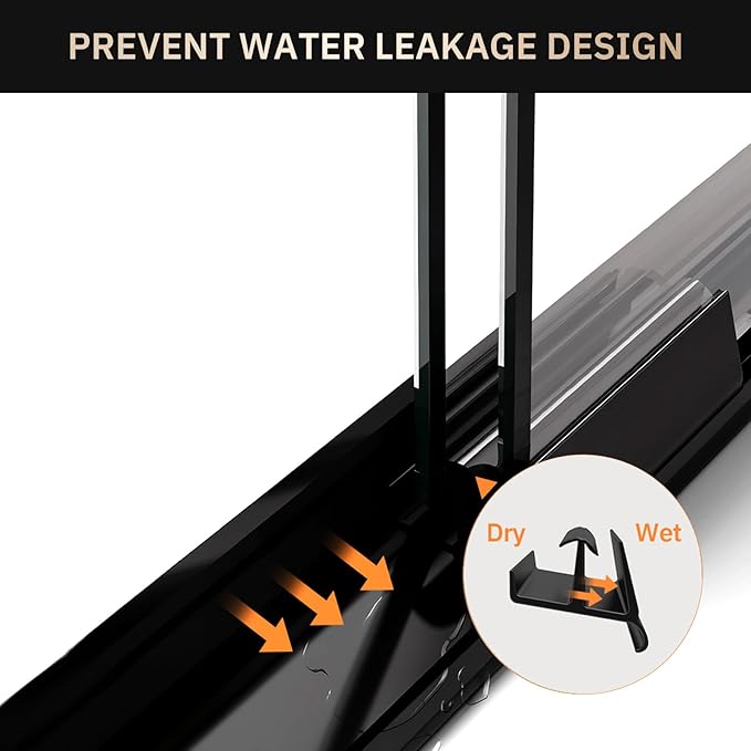 Bathtub Shower Door, 56-60" W x 57" H Semi-Frameless Bypass Double Sliding Tub Door with 1/4 inch Clear Tempered Glass for Walk in Shower, Matte Black