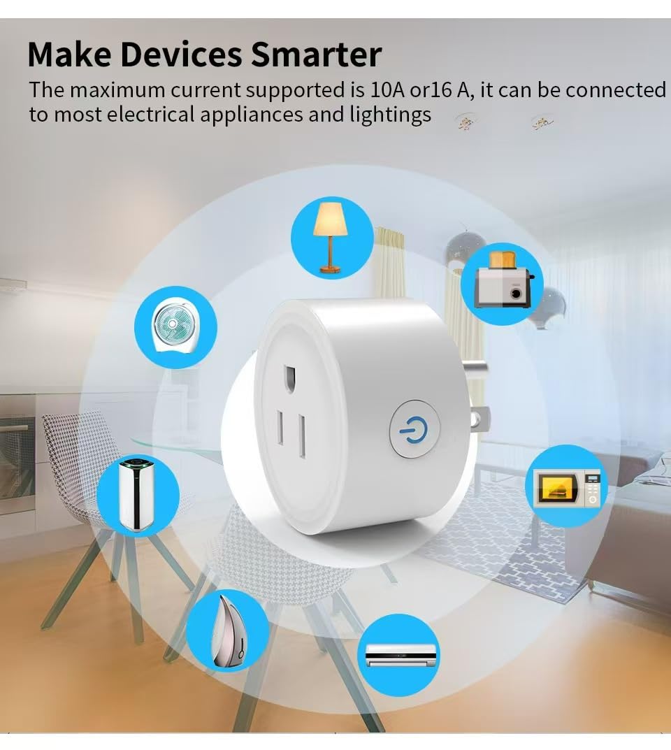 Smart WiFi Plug 4-Pack — Alexa & Google Assistant Compatible