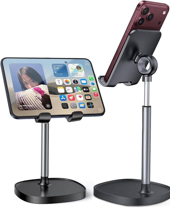LISEN Cell Phone Stand Phone Holder for Desk, Office Decor Gadgets for Men
