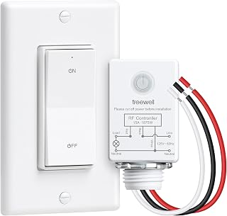Wireless Light Switch and Receiver Kit, Decorator Rocker Switch - Image 1