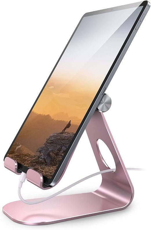 Lamicall iPad Stand Adjustable Tablet Holder, Sturdy Aluminum, Multi-Angle