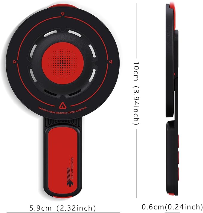 3-in-1 Magnetic Phone Grip Stand with 360° Roration Angle Adjustment, Silicone Finger Ring & Fidget Toy Design, Gym Dual-Sided Magnetic Phone Kickstand for All Phones