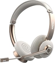 Bluetooth Headset with Microphone, Wireless Headphones with Noise Cancelling Mic, 26hrs talktime, On Ear Headphones with Mic Mute for Mac/Laptop/Zoom/Teams/Call Center/Office/Home Gold - Image 1