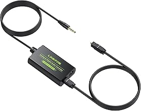 LiNKFOR 3.5mm to SPDIF Converter Analog to Digital Audio Adapter for Enhanced Sound Toslink Optical Output 3.5mm to Optical with Optical Cable for Amplifiers & Soundbars - Image 1