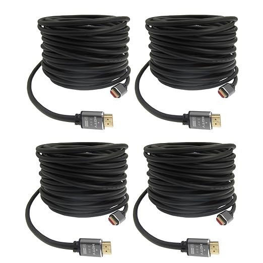30 ft hdmi Cable,Long hdmi Cable 30ft 4K/60Hz Compatible 2K@120Hz/60HZ/30HZ 1080p 720P, 18Gbps high-Speed HDMI 2.0 Cables and HDR 3D ARC TV, PS3/4 one tvbox MXIII, M8, MXQ 4PCS