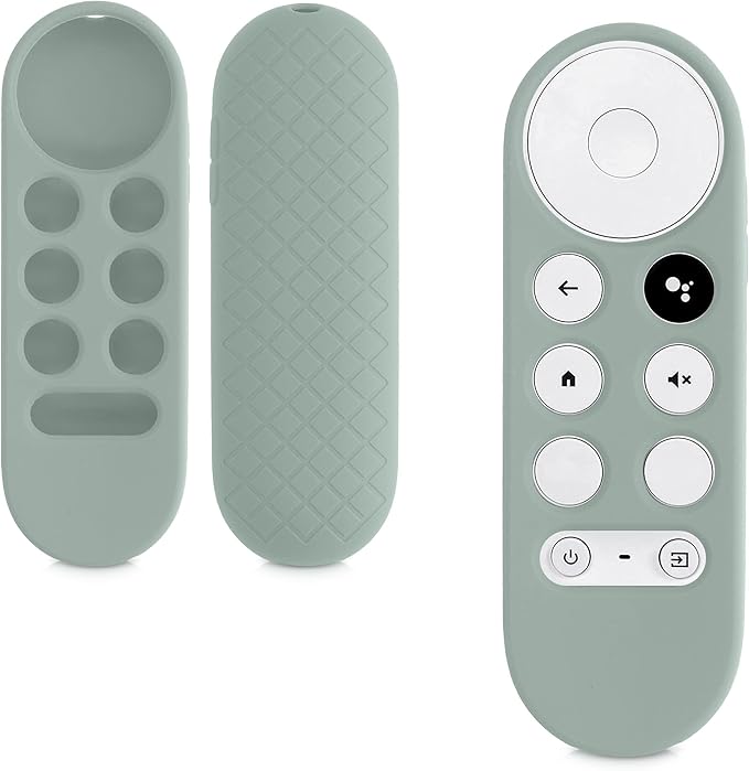 kwmobile Case Compatible with Google Chromecast 2020 4K / Chromecast 2022 HD Case - Soft Silicone Cover for Remote Control - Pastel Green
