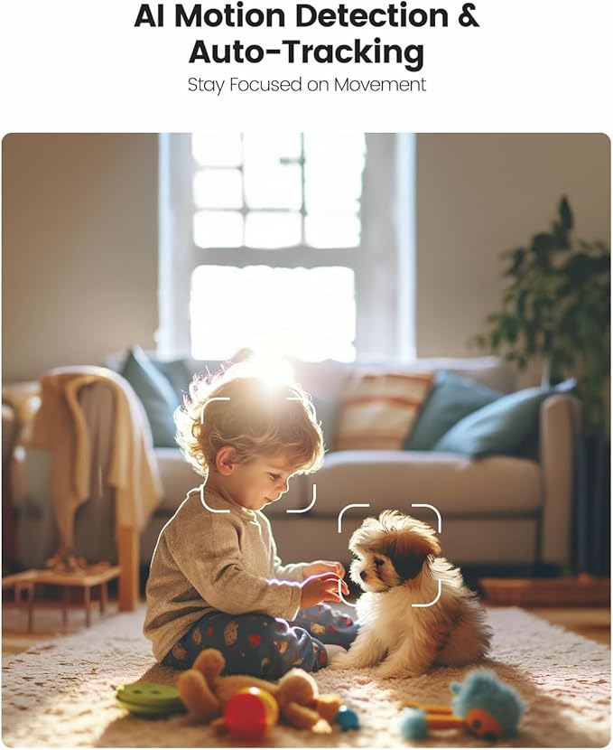 TREATLIFE 3K 5MP Indoor 2.4G/5G WiFi Security Camera, Smart Home Surveillance Camera with Pan Tilt, Color Night Vision, Motion Detection, Two-Way Audio, Compatible with Alexa & Google Home