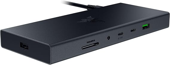 Razer USB 4 Dock, 14 Ports, Windows & Mac Compatible, Black