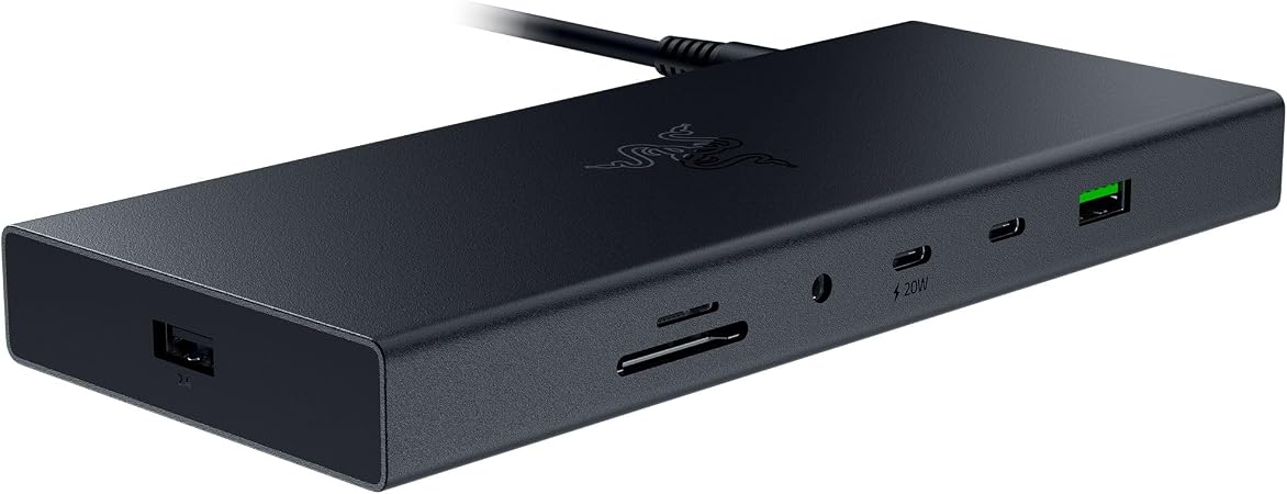 Razer USB 4 Dock, 14 Ports, Windows & Mac Compatible, Black