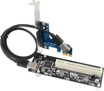 PCIe to PCI Adapter, PCI Express x1 Converter, Extender for Desktop External Capture Sound Card Expansion, LTD18