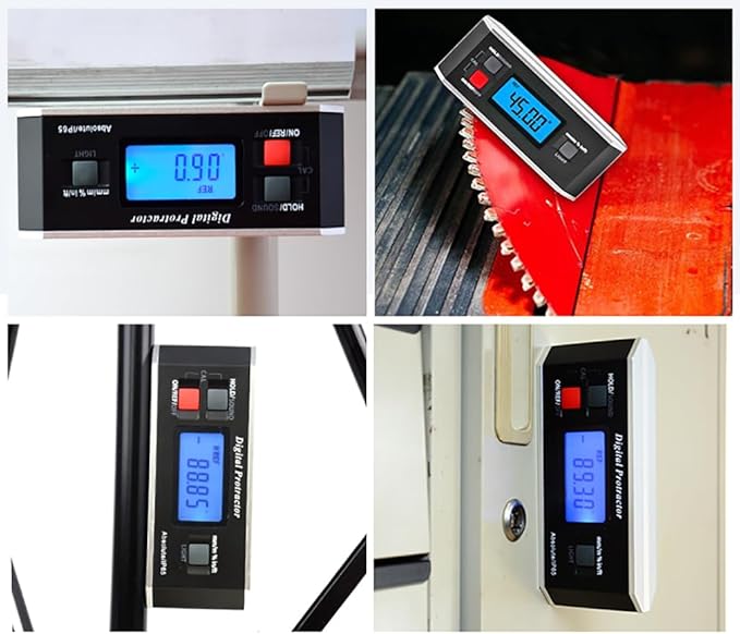 Black V-Groove Digital Angle Finder with Backlight Display - High-Precision IP65 Waterproof Magnetic Tool(ACE-QJQ)