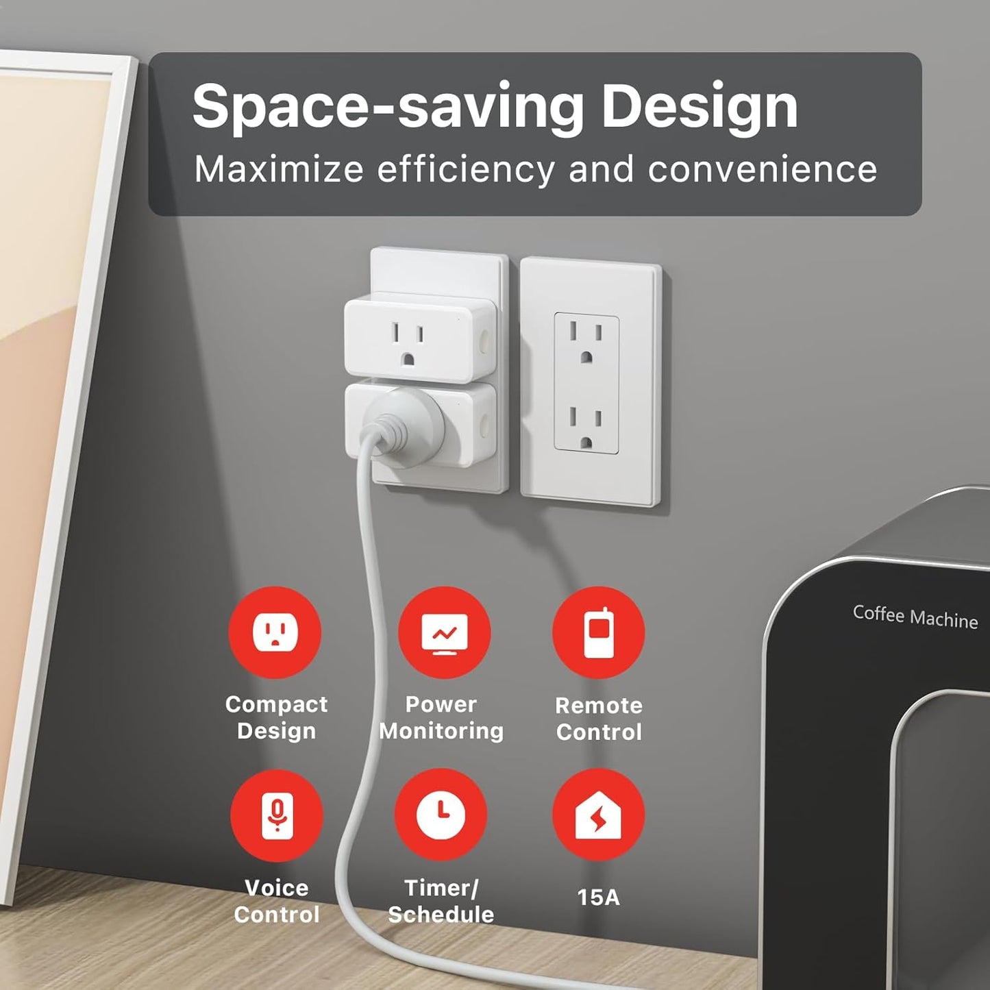 ZigBee Smart Plug 4 Pack with Real-time Energy Monitoring, 15A Outlet, Zigbee Repeater, ETL Certified, Zigbee Hub Required, Works with Home Assistant, Compatible Echo Devices and SmartThings
