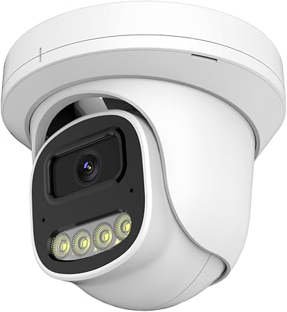 4MP PoE IP Turret Dome Camera with Microphone/Audio, IP Security Camera - Image 3