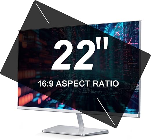 Computer Privacy Screen Filter for 22 Inch 16:9 Widescreen Monitor