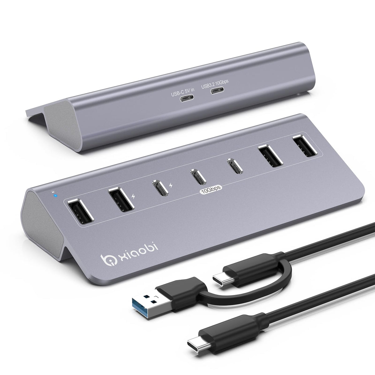 USB C Hub,10Gbps USB Splitter with 4*USB-A and 3*USB-C Ports