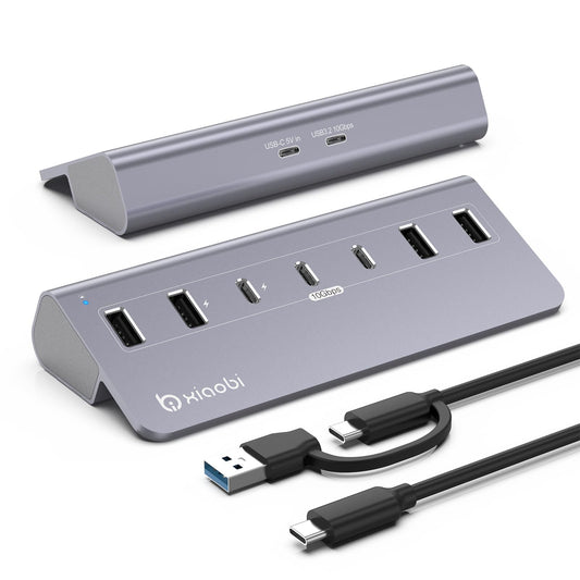 USB C Hub,10Gbps USB Splitter with 4*USB-A and 3*USB-C Ports