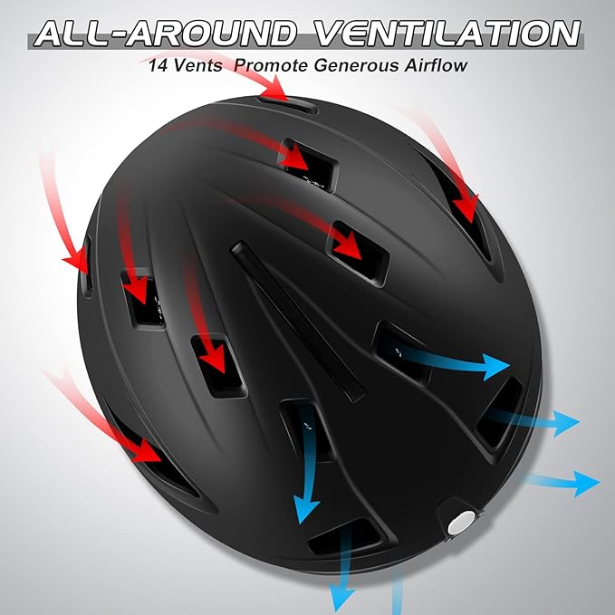 Odoland Ski Helmet with 2-in-1 Visor Goggles, Light Weight Snowboard Helmet for Men Women, Snow Sport Helmets for Skiing, Skating, Snowboarding